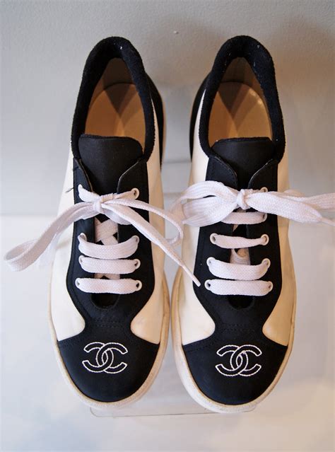 chanel tennis ball shoes|vintage Chanel tennis shoes.